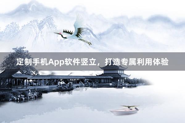 定制手机App软件竖立，打造专属利用体验